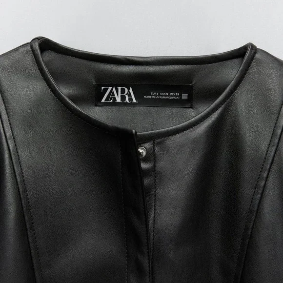 Zara faux leather jacket - Picture 8 of 12
